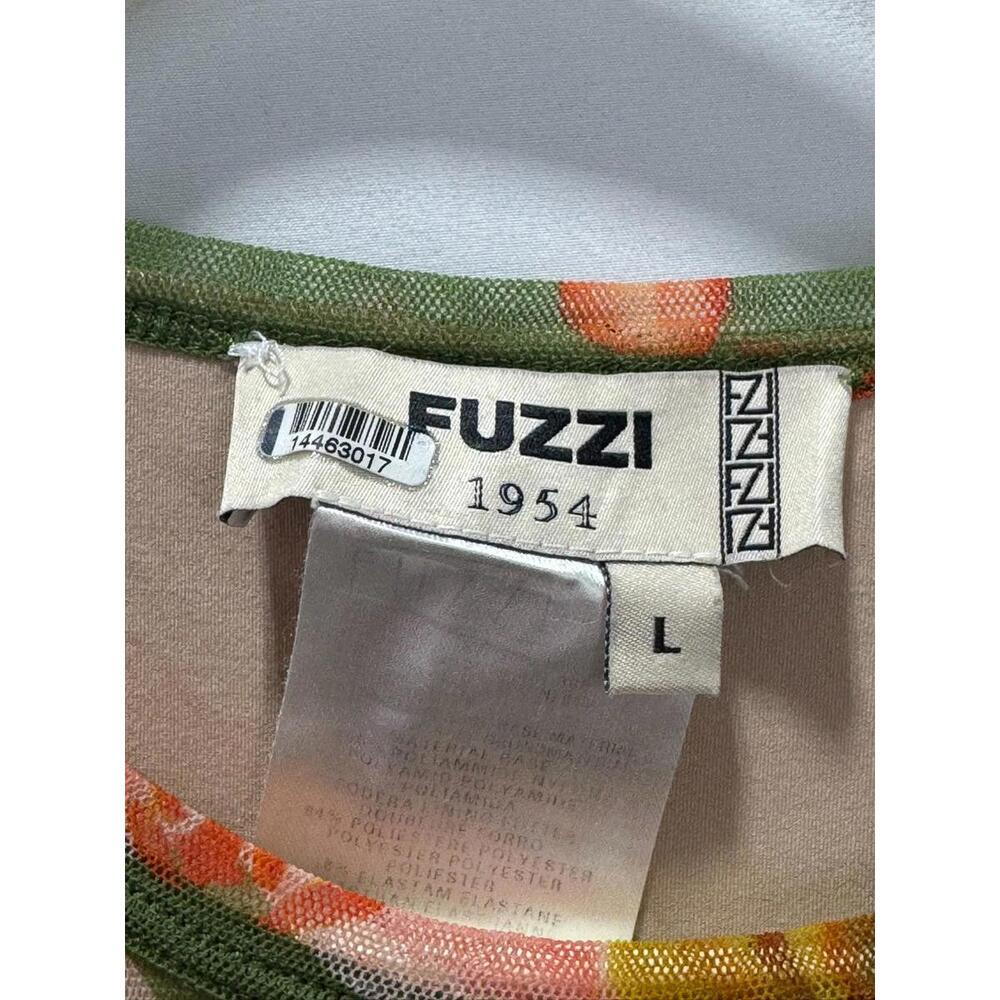 Fuzzi Abito Dress Size L Green with hole - Picture 6 of 8
